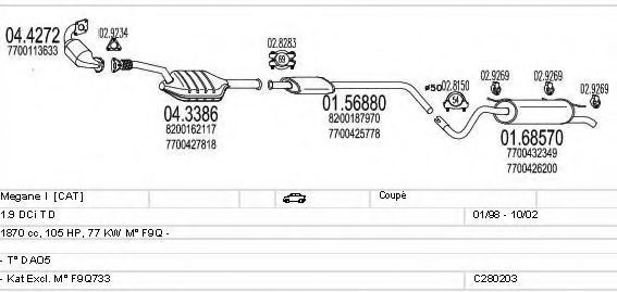 MTS C280203006764 Exhaust System